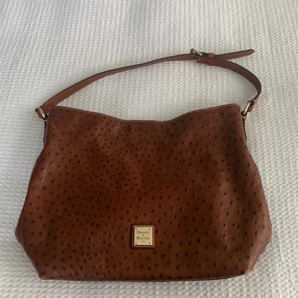 Dooney and Bourke Cross Body Ostrich Bucket Bag - Picture 1 of 12